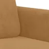 A close-up view of a brown sofa cushion and armrest. Produktbild-Vorschau