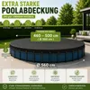 Poolabdeckplane rund schwarz – 200 g/m² Solar Poolabdeckung Produktbild-Vorschau 2