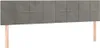 vidaXL Čela postele světle šedá 200x5x78/88 cm samet Náhled obrázku produktu 1