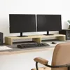 vidaXL Stojan na monitor Sonoma dub 100x27x10 cm Materiál Náhľad obrázku produktu 2
