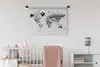 MuchoWow® Wandteppich Wandbehang Weltkarte - Pixel - Produktbild-Vorschau 2