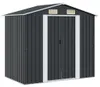 vidaXL Zahradní přístřešek antracitová ocel 204 x 132 x 186 Náhled obrázku produktu 3