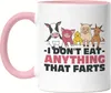 I Don't Eat Anything That Farts Tasse Rosa Vegan Vegetarier Produktbild-Vorschau 1