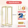 A diagram showing the specifications and features of a gold rectangular stand. Produktbild-Vorschau