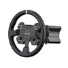 A professional studio shot of a racing steering wheel and its base, isolated on a white background. Produktbild-Vorschau