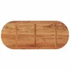 Piano tavolo vidaXL 100x40x3,8 cm ovale in legno massello Anteprima dell’immagine prodotto 4