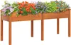 COSTWAY Lit surélevé en bois, Lit de jardin surélevé, bac à Voir les images du produit 1