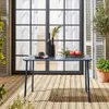 sweeek - Gartentisch aus Stahl für 4 Personen - Marineblau Produktbild-Vorschau 2