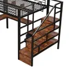 Flieks Etagenbett 140x200cm mit Schreibtisch und Regal, Produktbild-Vorschau 8