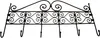 Vintage Garderobe Kleiderhaken Schwarz Amrusha 62cm groß Produktbild-Vorschau 2