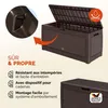 Lavička/skriňa na kolieskach Rato 310 L, hnedá, 119 x 48 x Náhľad obrázku produktu 10