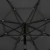 vidaXL Sonnenschirm mit Aluminium-Mast 3-lagig Anthrazit Produktbild-Vorschau 4
