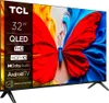 A TCL 32-inch QLED Smart TV displaying a colorful butterfly image, with product specifications listed on the left side. Náhľad obrázku produktu