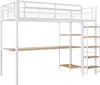 Metalowe łóżko na poddaszu Sweiko, 90x200 cm, drabinka Podgląd zdjęcia produktu 13