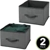 Aufbewahrungsbox Stoffbox 2er Set mit Griff Kunstfaser Produktbild-Vorschau 2