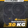 ScSPORTS® Hantelscheiben - Set, 30kg, 4x7,5kg, Ø 30/31 mm, Produktbild-Vorschau 2