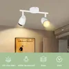 ZMH LED stropné svietidlo otočné moderné biele 2 plamene 8W Náhľad obrázku produktu 4