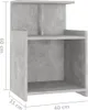 vidaXL Nachttisch Betongrau 40x35x60 cm Holzwerkstoff Produktbild-Vorschau 6