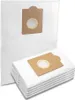 A stack of white vacuum cleaner bags with brown cardboard attachments. Produktbild-Vorschau