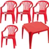 Kindermonoblock SET rot 4xStuhl Sedia Baby 1xTisch Tavolo Produktbild-Vorschau 2