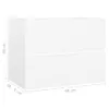 vidaXL Mobiletto bianco 60x38,5x45 cm Materiale a base di Anteprima dell’immagine prodotto 10
