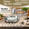 LS-LebenStil TRI-PLY Edelstahlpfanne Ø 24cm Unbeschichtet Produktbild-Vorschau 3