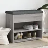 vidaXL Lavica na topánky sivá Sonoma 62x32x50 cm Materiál Náhľad obrázku produktu 2