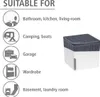 A product image showing a dehumidifier and a list of suitable locations for its use. Anteprima dell’immagine prodotto