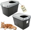 2er Set Hop In Katzenklo oben einstieg Katzentoilette Produktbild-Vorschau 1