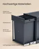 A close-up view of a pull-out kitchen trash can system, highlighting its materials and construction. Produktbild-Vorschau