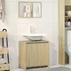 vidaXL 2-tlg. Badmöbel-Set Sonoma-Eiche Holzwerkstoff Produktbild-Vorschau 2