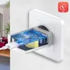 A cutaway view of a white Huawei SuperCharge 40W power adapter plugged into a white wall socket, showing the internal circuit board and a USB-C cable connected. Produktbild-Vorschau