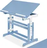 Výškově nastavitelný stůl 109x55x63-94cm - modrý Náhled obrázku produktu 1