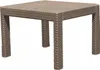 A square table with a woven texture, shown from a slightly elevated front-left angle against a white background. Produktbild-Vorschau