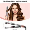 Haarglätter und Lockenstab 2-in-1, PTC Schnellheizung, LCD Produktbild-Vorschau 2