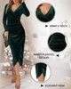 Solidchoice – Damen Cocktailkleid aus Samt mit V-Ausschnitt Produktbild-Vorschau 4