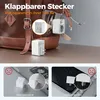 TESSAN 2 Stück Klappbarer USA Adapter Steckdose mit 2 USB C Produktbild-Vorschau 3