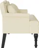 vidaXL Canapé Chesterfield Crème 120.5 x 65 x 75 cm Faux Voir les images du produit 5