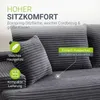 Juskys Sofa Coredo - Dunkelgrau, moderne Couch aus Cord mit Produktbild-Vorschau 4
