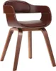 vidaXL Sedia da pranzo in legno curvato marrone e Pelle Anteprima dell’immagine prodotto 6