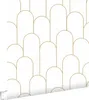 ESTAhome Tapete Art Decó Muster Weiß und Gold 53 cm x 10.05 Produktbild-Vorschau 1