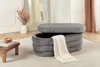 riess-ambiente Polsterbank VOGUE 85cm grau Samt ovale Produktbild-Vorschau 5