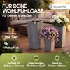 CASARIA Blumentopf 3er Set Polyrattangeflecht Übertopf Produktbild-Vorschau 2