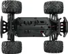 The underside of a black remote-controlled monster truck is shown against a white background. Anteprima dell’immagine prodotto