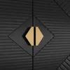 A close-up, abstract view of a geometric pattern with a diamond shape in the center containing a gold and black hexagonal element. Produktbild-Vorschau