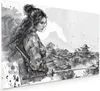 Küchenrückwand Spritzschutz Glas mit Motiv Samurai Produktbild-Vorschau 1