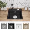 Faizee Home | Compact Granitspüle Schwarz 41 x 44 cm – Produktbild-Vorschau 1