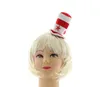 A mannequin head wearing a small, striped hat. Produktbild-Vorschau