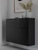 Kommode >Domenico< in Schwarz Perl - 90x80x32cm Voir les images du produit 2