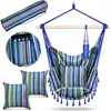 A striped hammock chair set with accessories, displayed against a white background. Náhľad obrázku produktu